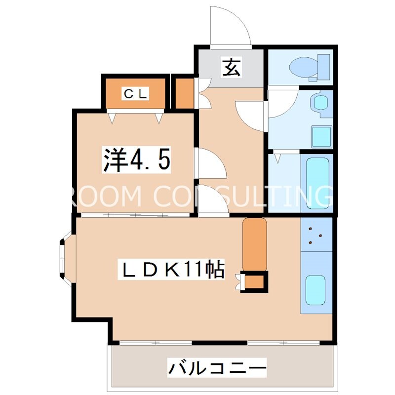 騎射場駅 徒歩2分 7階の物件間取画像