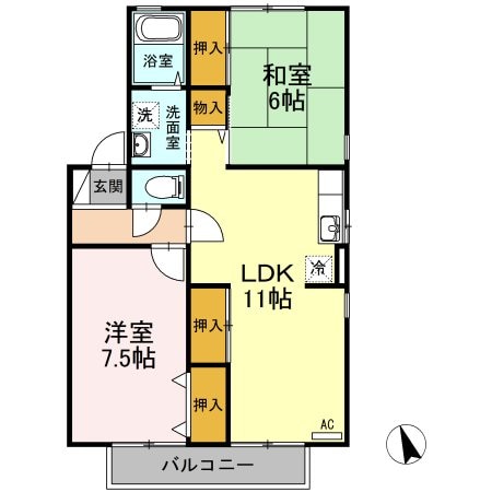 慈眼寺駅 徒歩13分 1階の物件間取画像