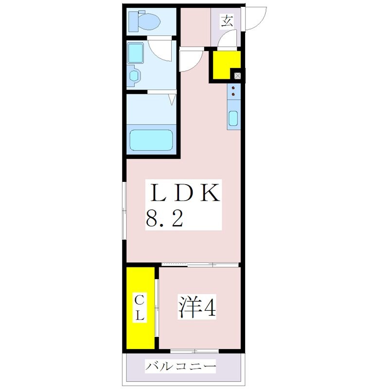 谷山駅 徒歩4分 3階の物件間取画像