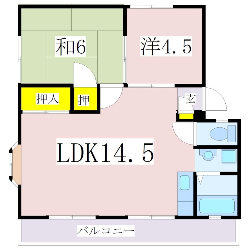 谷山駅 徒歩26分 1階の物件間取画像