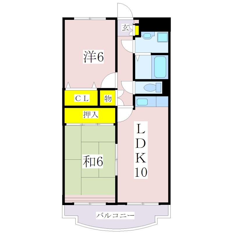 谷山駅 徒歩6分 2階の物件間取画像