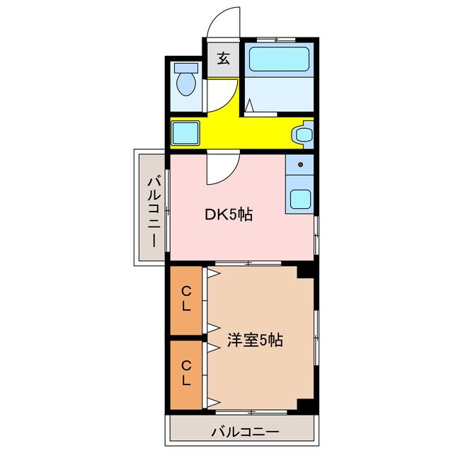 山崎マンションの物件間取画像