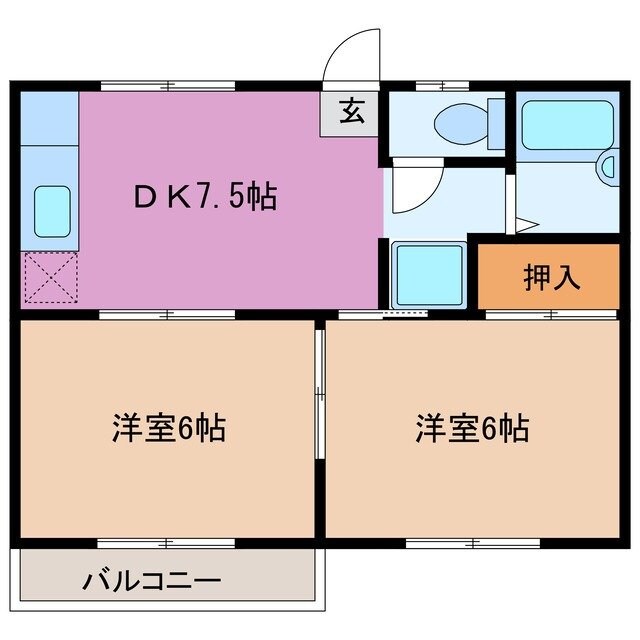 福嶋ハイツの物件間取画像