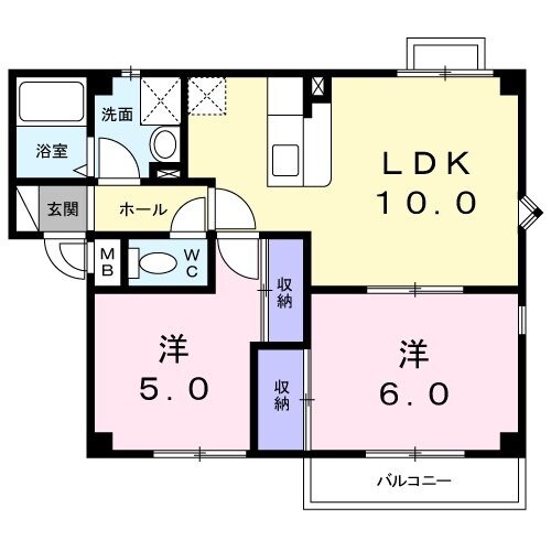 名張駅 徒歩14分 2階の物件間取画像