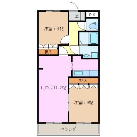 名張駅 徒歩19分 2階の物件間取画像