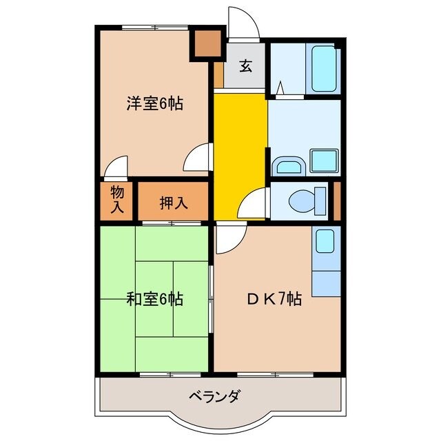 フラット立石（夏見）の物件間取画像