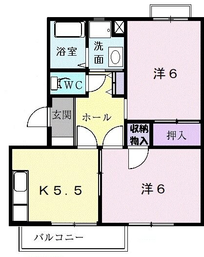 ファインハオスＡの物件間取画像