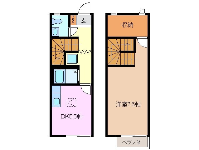 メゾネット藤が丘の物件間取画像