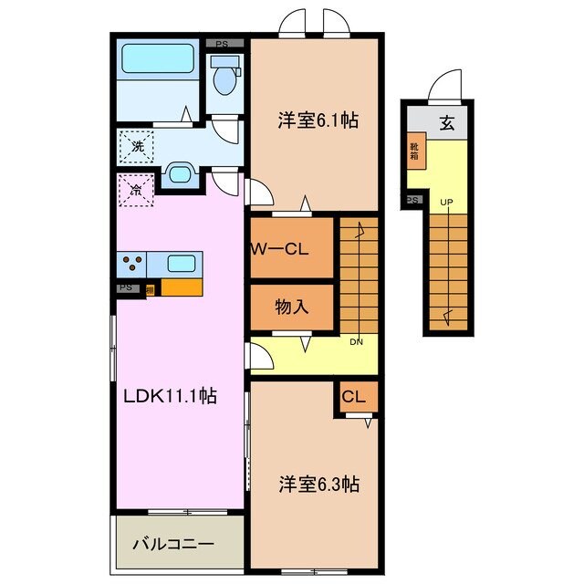 ライン　メゾン　Ⅰの物件間取画像