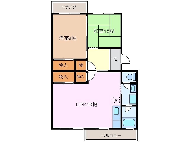 コーポ江原島の物件間取画像