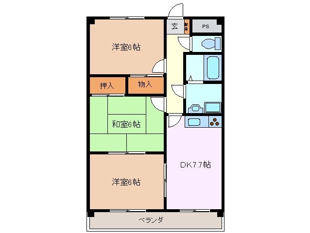 川越富洲原駅 徒歩18分 2階の物件間取画像