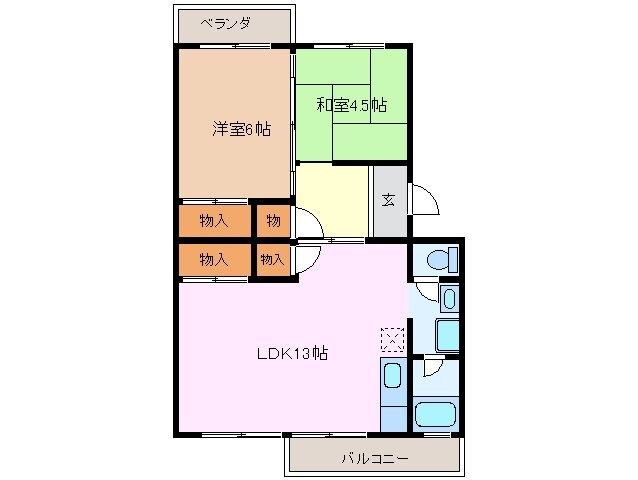 コーポ江原島の物件間取画像