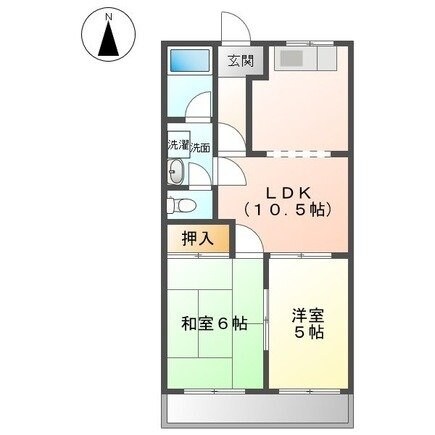 コーポパーシモンⅡの物件間取画像