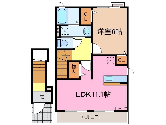 パシアン　Ｂ棟の物件間取画像