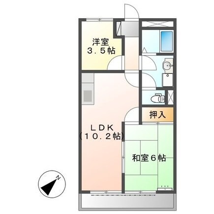 ペアーハイツAの物件間取画像