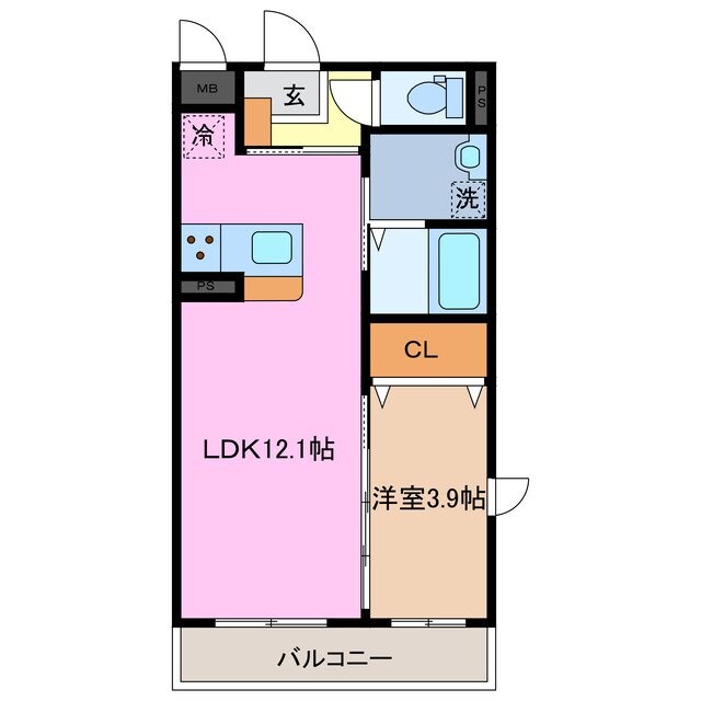 コンフォール津の物件間取画像