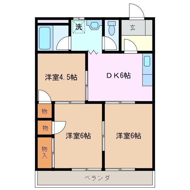 桜アートハイムAの物件間取画像