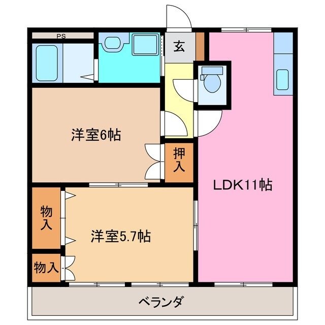 コーポルミナスの物件間取画像
