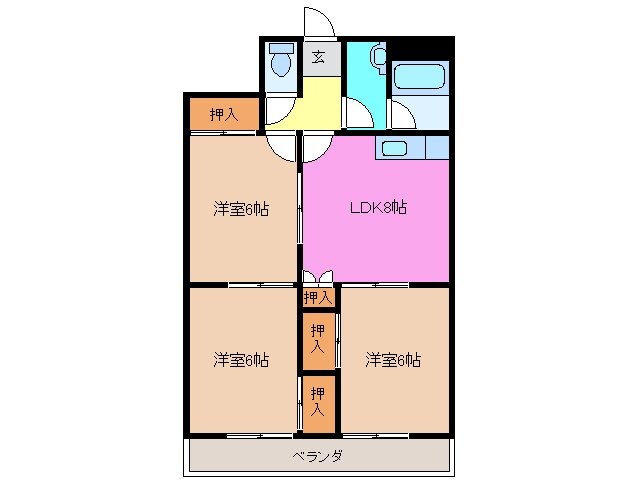 ラルーシア高茶屋Ａの物件間取画像