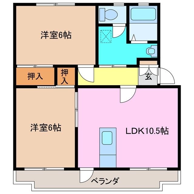 コーポワールド　Ｃ棟の物件間取画像