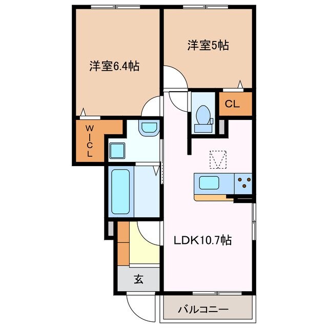 クレメントⅢの物件間取画像