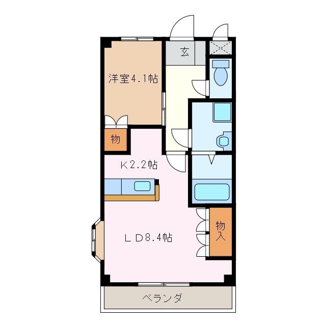 フルスパッセンＡの物件間取画像