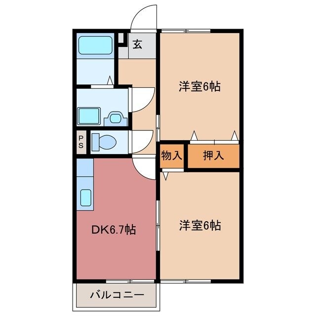 ハイツビレッジコートの物件間取画像