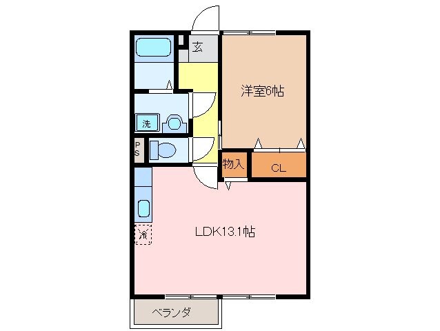 ウエストヒルズ船江山の物件間取画像