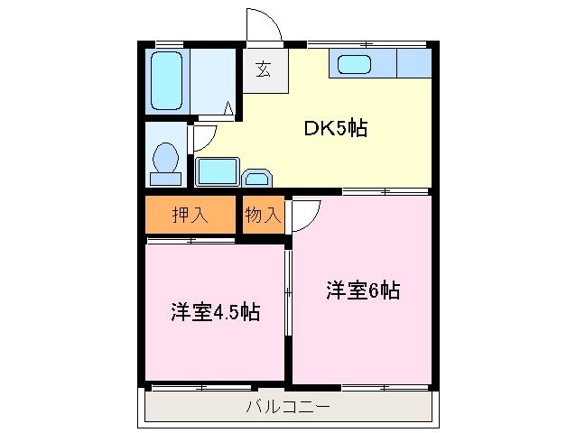 メゾン船江の物件間取画像