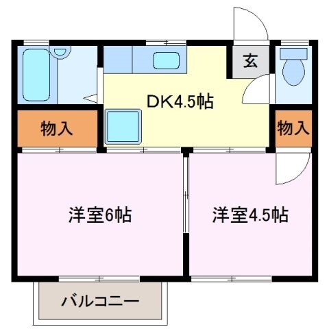 ハイツフローラの物件間取画像