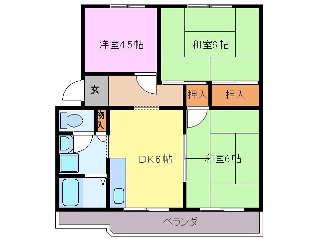 ベルメゾンⅢの物件間取画像