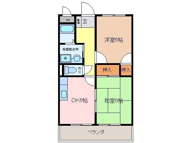 サニーハイツの物件間取画像