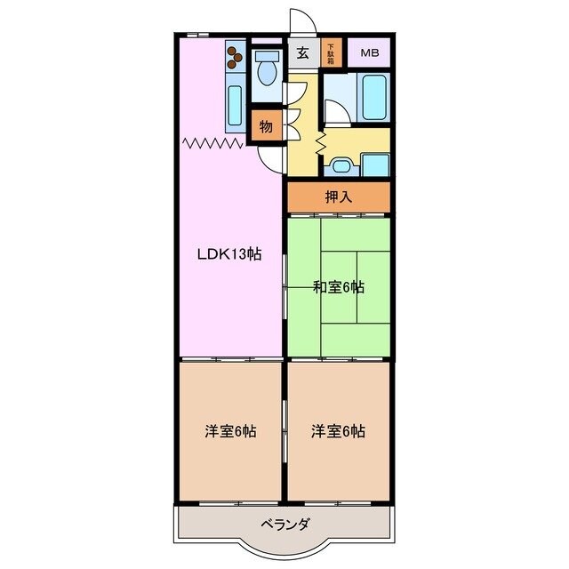 コンフォトゥールの物件間取画像