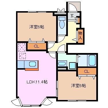 アルモニーⅡの物件間取画像