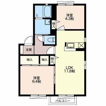 Ｖａｎｔａｇｅ Ａの物件間取画像