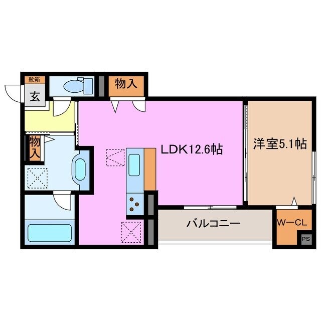 ディーシャンブル 北町の物件間取画像