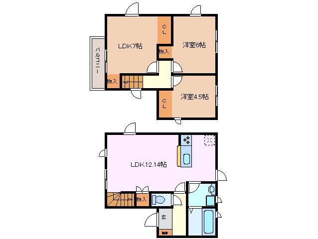 エスポワールの物件間取画像