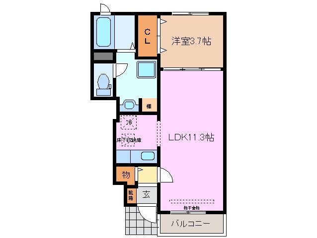 カーサ　ラピタの物件間取画像