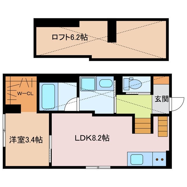 スマイシアAPARTMENT　西富田の物件間取画像