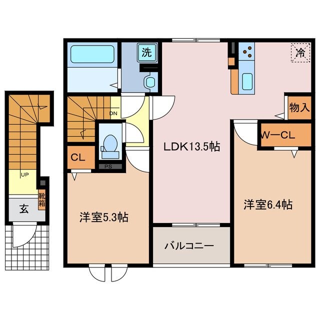 ルチェンテーＦ　Ⅱの物件間取画像