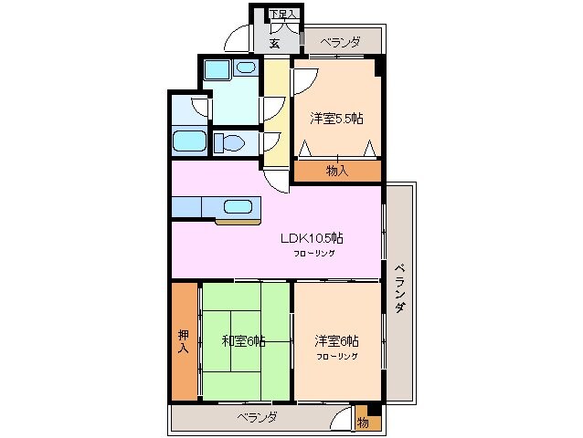 ＪＩＮハイツ富田浜の物件間取画像