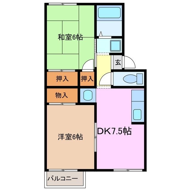 プレジールKAKUSANの物件間取画像