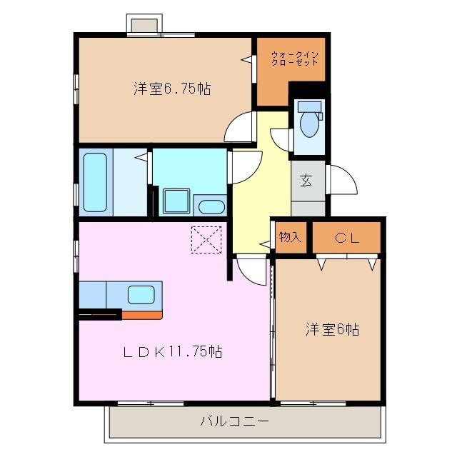 リビングタウン阿倉川　Bの物件間取画像