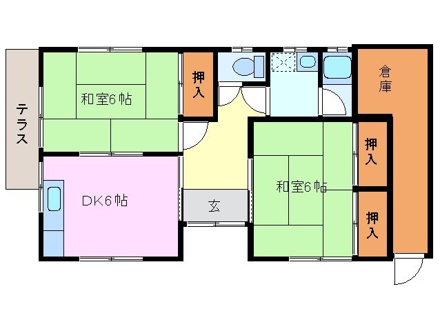 山口借家の物件間取画像