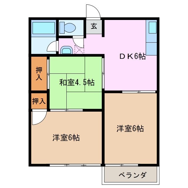 ハイツ山の平の物件間取画像