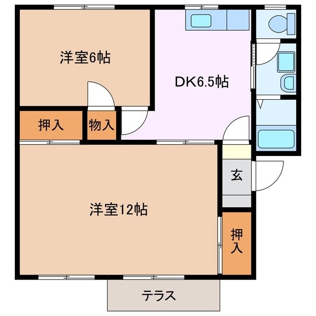 エステート阿倉川Ａ棟の物件間取画像