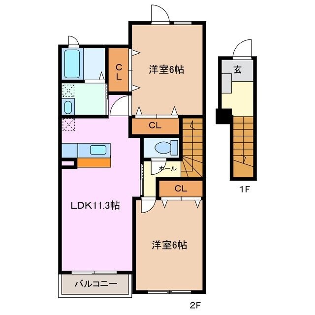 グランプレーヌＡの物件間取画像