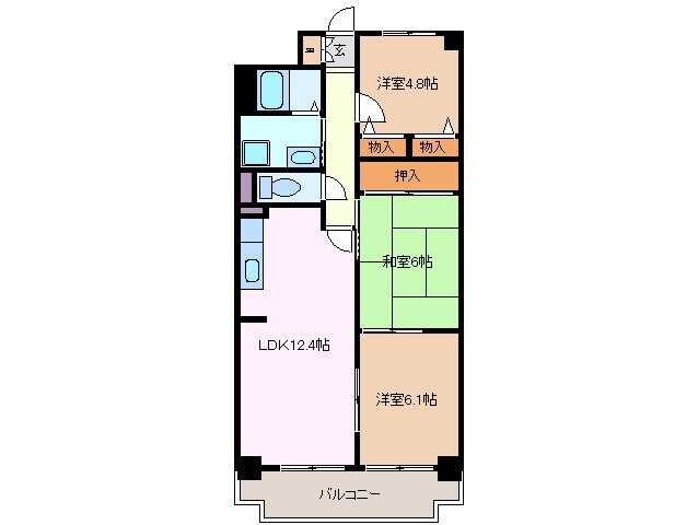 ブランルージュ南町の物件間取画像