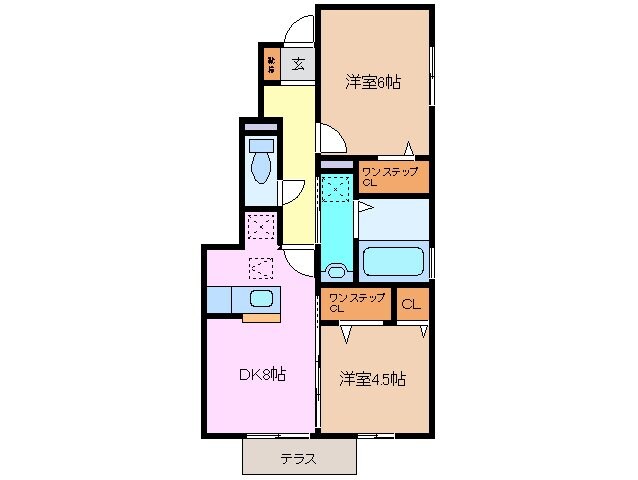 サンパティ　Bの物件間取画像