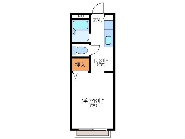 シティハウス関文の物件間取画像